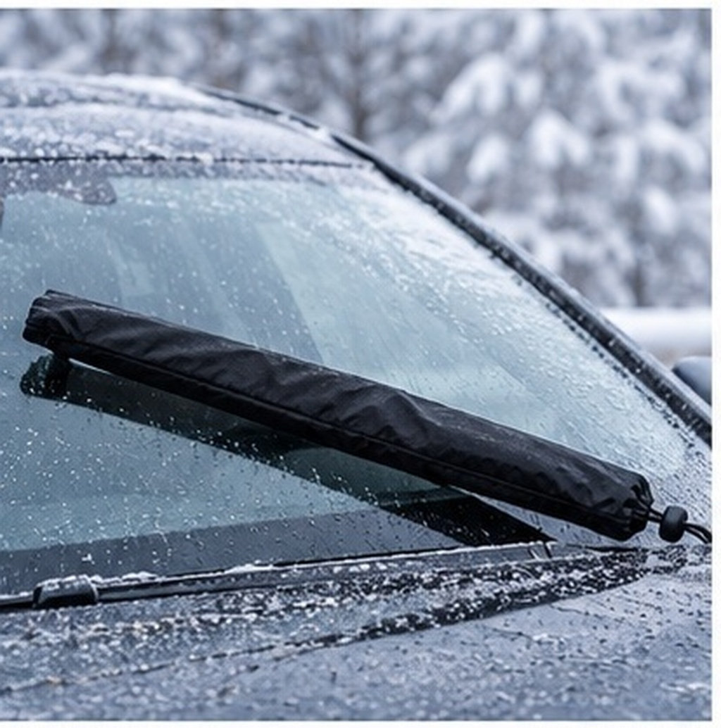 Car Wiper - 1セットのカーミラーカバー保護セット。冬用の雪よけカバーと、オックスフォード生地を使用したフロスト、雨、埃、悪天候から保護するフロントガラスワイパーシールド。
