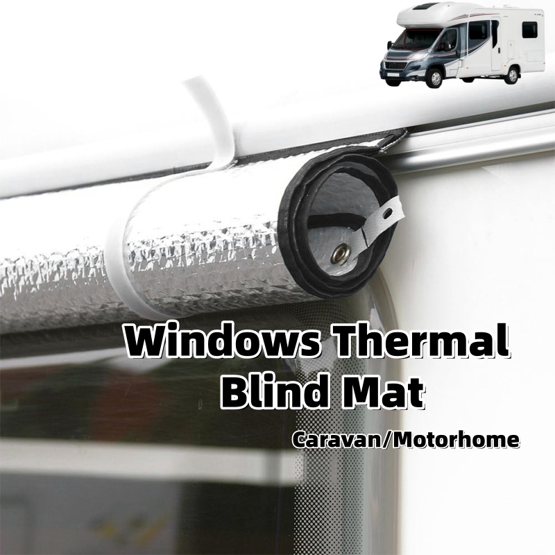 Windshield Sun Shade - RVサンシェード、フロントガラス用サンシェード、窓用断熱マット、プライバシーブラインド、サンシェードカバー、キャラバン、モーターホーム、キャンピングカー用