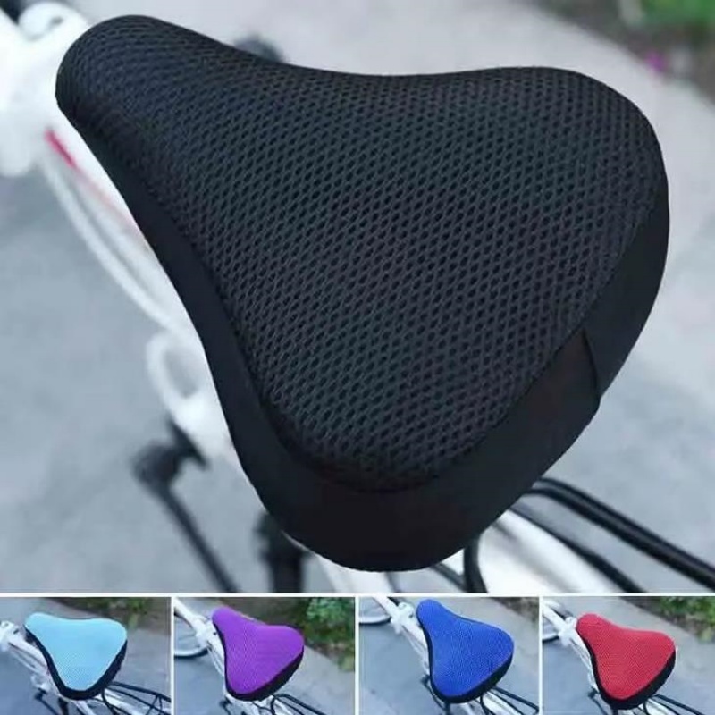 Car Seat Cover - 1PC 3D ソフトシリコン自転車シートクッション通気性快適なサドルパッドカバーユニバーサル自転車サイクリングサドル用