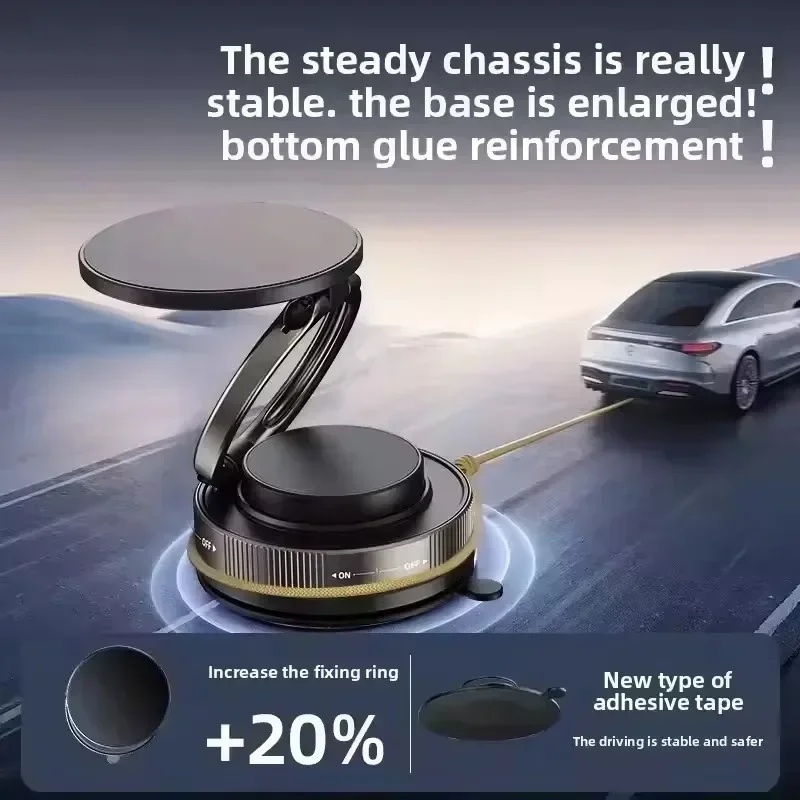 新しい真空磁気式車載携帯電話ホルダー、吸盤式MagSafe対 - Car Vacuum のレビューと価格