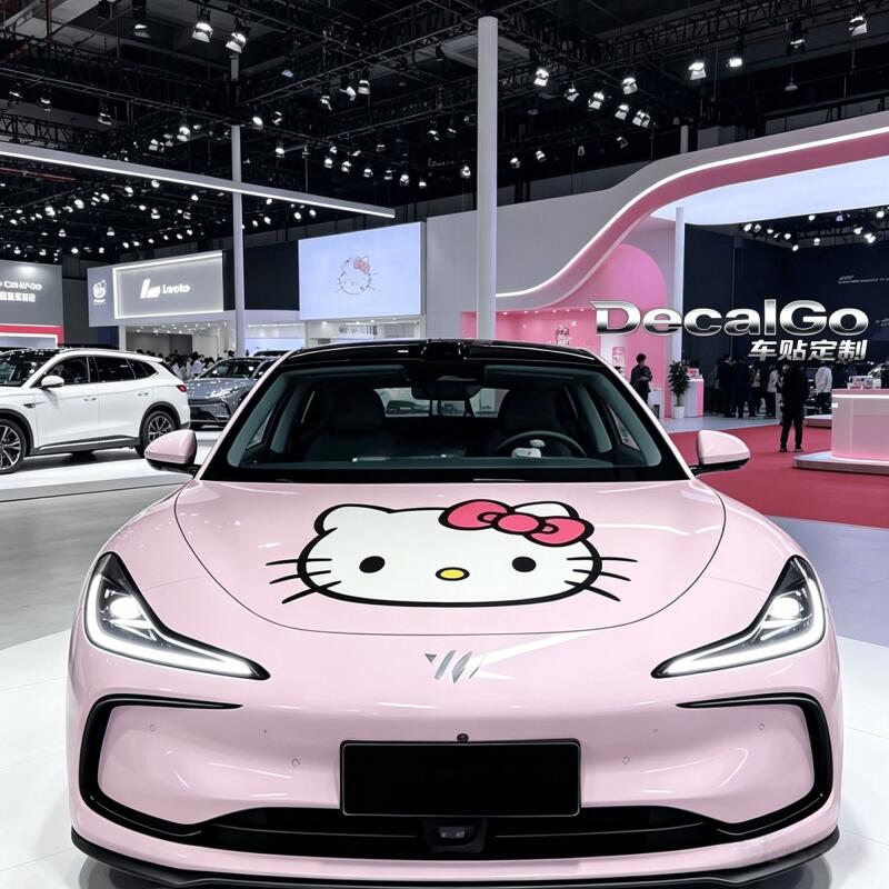 かわいいアニメ柄のカーフィルム、カーステッカー。ハローキティ - Car Accessories Japanese のレビューと価格