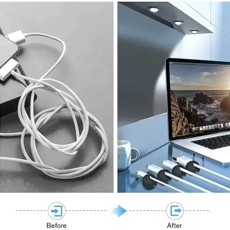 デスクトップ用ケーブルクリップ、ポータブル、粘着式、ケーブル - Car Cable Organizer のレビューと価格