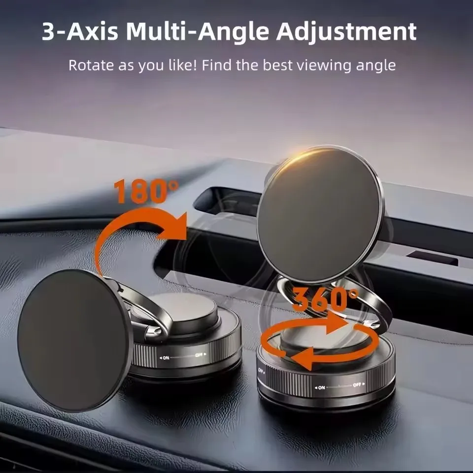 360をアップグレード ° 真空磁石式スマートフォンホルダー - Car Phone Holder のレビューと価格