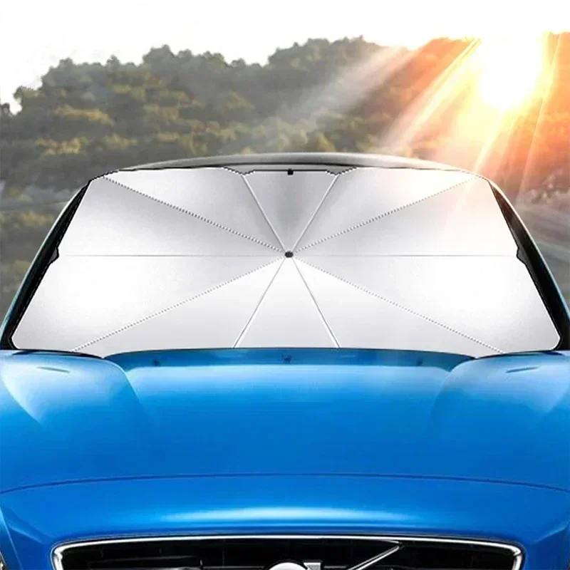 折りたたみ式車用サンシェードプロテクターパラソルフロントウィ - Windshield Sun Shade のレビューと価格