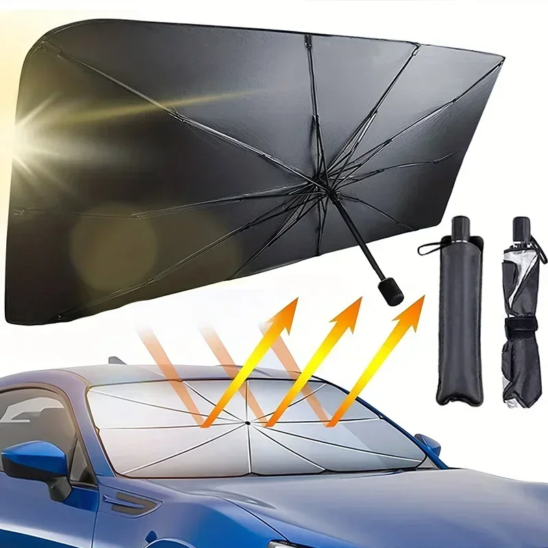 車のフロントガラス内側に取り付ける日よけ、日焼け防止、断熱日 - Windshield Sun Shade のレビューと価格