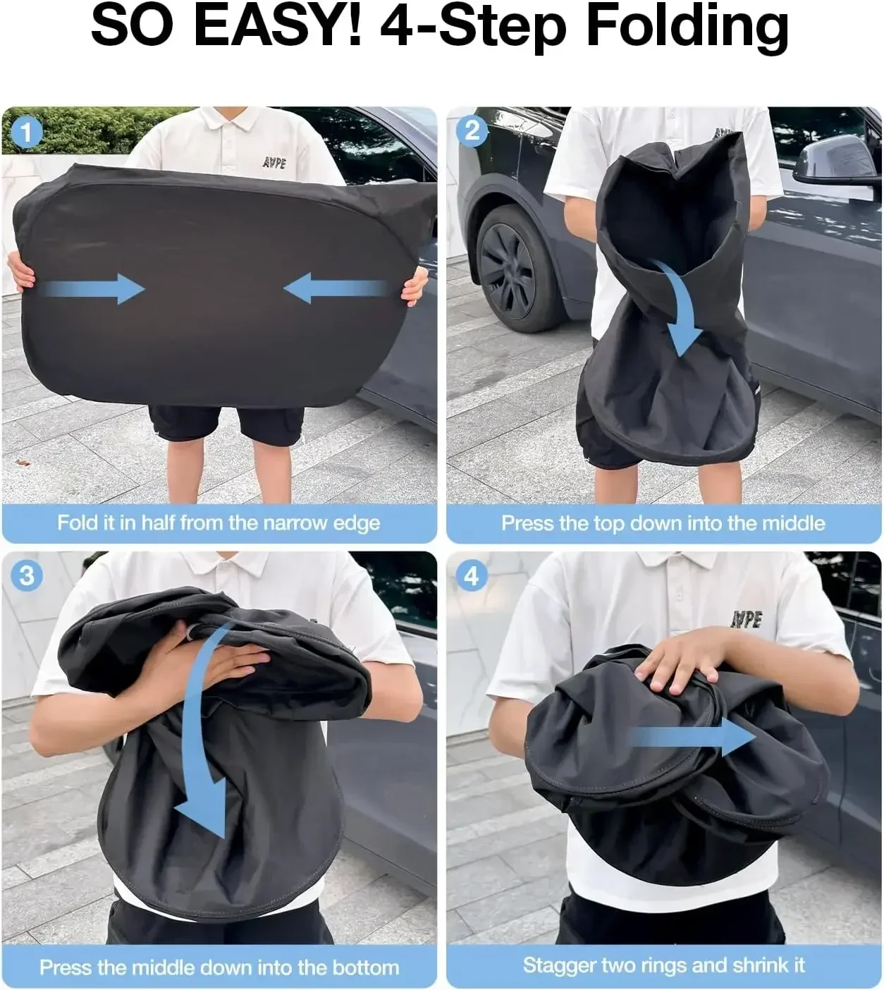 車用サンシェード、フロントガラス用、チタンシルバー、厚手、折 - Windshield Sun Shade のレビューと価格