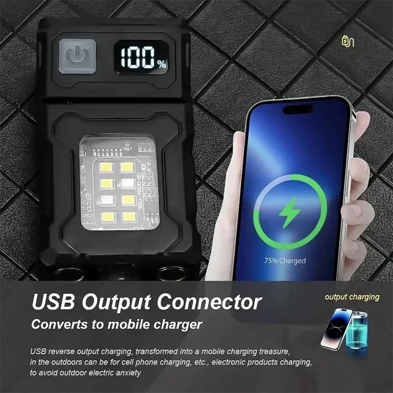 磁気トーチライト作業灯充電式ミニ COB 懐中電灯ハイパワー - Car Led Light のレビューと価格
