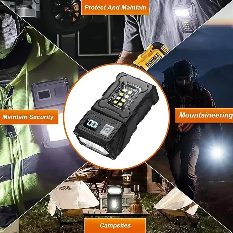 磁気トーチライト作業灯充電式ミニ COB 懐中電灯ハイパワー - Car Led Light のレビューと価格