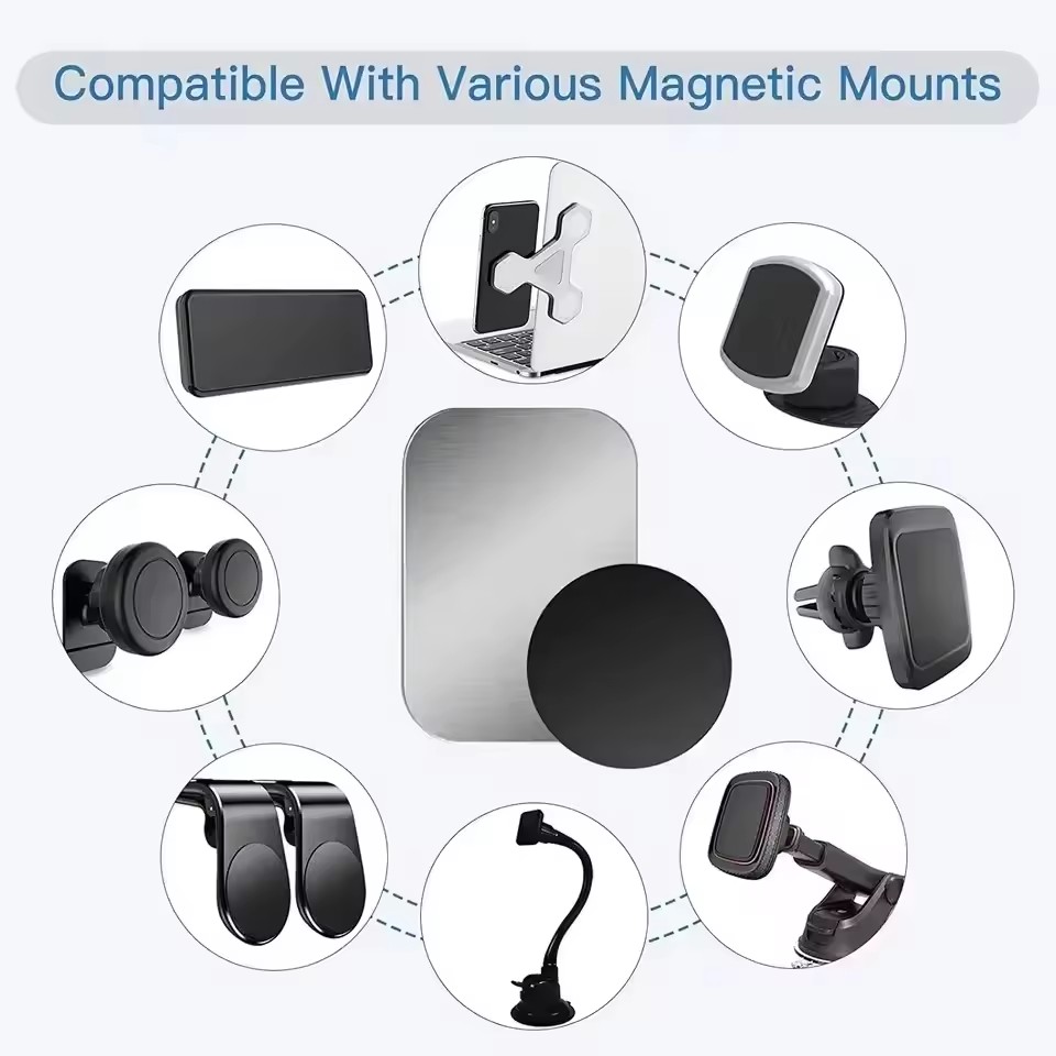 5個入り/10個入り 磁石付き金属プレート ディスク型 車載 - Car Phone Holder のレビューと価格