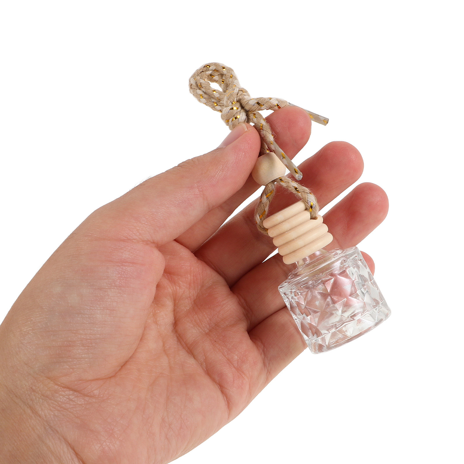 ガラス製のエッセンシャルオイルボトル2個入り。香水詰め替え用 - Car Air Freshener のレビューと価格